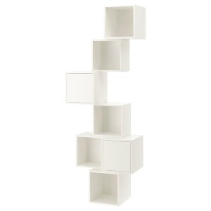 IKEA EKET wall-mounted cabinet combination, 31 1/2x13 3/4x82 5/8 in White, Ikea Outlet | 1459DWEYL