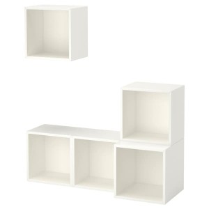 IKEA EKET wall-mounted cabinet combination, 41 3/8x13 3/4x47 1/4 in White, Ikea Outlet | 3065IHNYS