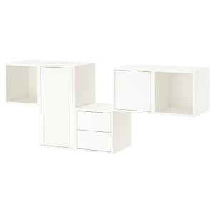 IKEA EKET wall-mounted cabinet combination, 68 7/8x13 3/4x27 1/2 in White, Ikea Outlet | 3810FTVHR