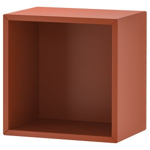 IKEA EKET wall-mounted shelving uni, 13 3/4x9 7/8x13 3/4 in Red / Brown, Ikea Outlet | 9750XQSZU