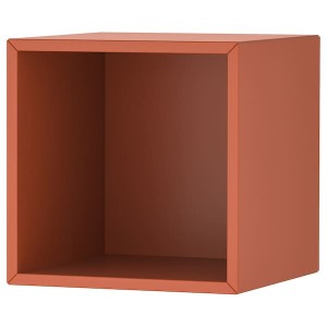 IKEA EKET wall-mounted shelving uni, 13 3/4x13 3/4x13 3/4 in Red / Brown, Ikea Outlet | 7984PMARY