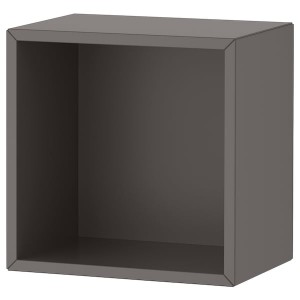 IKEA EKET wall-mounted shelving unit, 13 3/4x9 7/8x13 3/4 in Dark Gray, Ikea Outlet | 0512NPGJB