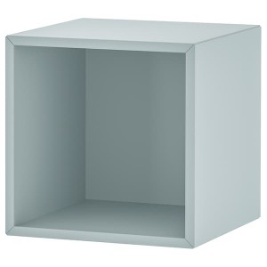 IKEA EKET wall-mounted shelving unit, 13 3/4x13 3/4x13 3/4 in Light Gray / Blue, Ikea Outlet | 7601IESPD
