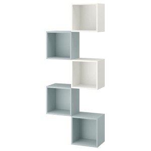 IKEA EKET wall-mounted storage combination White / Light Gray / Blue, Ikea Outlet | 4831MXCHG