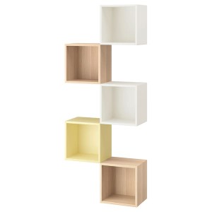 IKEA EKET wall-mounted storage combination Multicolor / Pale Yellow, Ikea Outlet | 3159CAJDZ