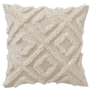 IKEA EKGULDMAL cushion cover, geometric natural, 20x20 in, Ikea Outlet | 7381HRECJ