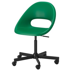 IKEA ELDBERGET / MALSKÄR swivel chair Green / Black, Ikea Outlet | 7539OQHVB