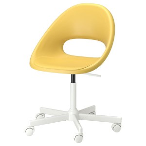 IKEA ELDBERGET / MALSKÄR swivel chair Yellow / White, Ikea Outlet | 1260PYIBT