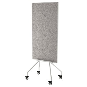 IKEA ELLOVEN whiteboard/noticeboard with casters, white, 27 1/2x70 7/8 in, Ikea Outlet | 7582LGCTX