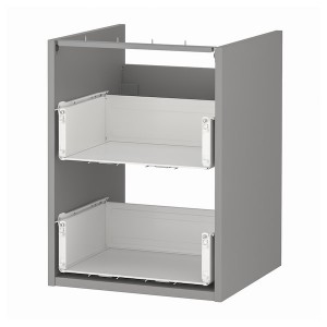 IKEA ENHET Base cabinet for sink with 2 drawers, 18x18x24 in Gray, Ikea Outlet | 1438NBHPW