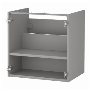 IKEA ENHET Base cabinet for sink with shelf, 24x18x24 in Gray, Ikea Outlet | 3597BPWRU