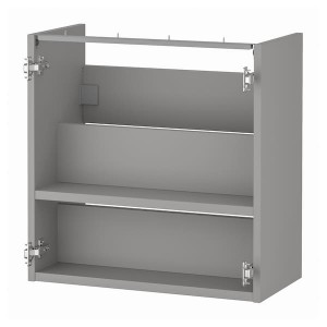IKEA ENHET Base cabinet for sink with shelf, 24x12x24 in Gray, Ikea Outlet | 3759TYRZQ