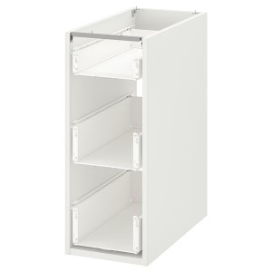 IKEA ENHET Base cabinet with 3 drawers , white, 12x24x30 in, Ikea Outlet | 2435YWZKV