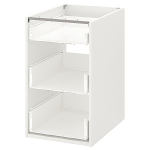 IKEA ENHET Base cabinet with 3 drawers , white, 18x24x30 in, Ikea Outlet | 5703DTJPQ