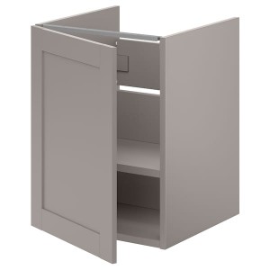 IKEA ENHET Bathroom vanity with 1 door, 18x18 3/4x24 in Gray / Gray Frame, Ikea Outlet | 4285OWXJS