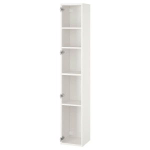 IKEA ENHET High cabinet with 4 shelves, 12x12x72 in White, Ikea Outlet | 4571RDVXU