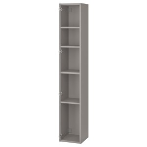 IKEA ENHET High cabinet with 4 shelves, 12x12x72 in Gray, Ikea Outlet | 3620DKWVF