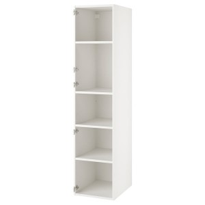 IKEA ENHET High cabinet with 4 shelves, 18x24x80 in White, Ikea Outlet | 3718HWRBO