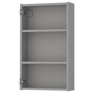 IKEA ENHET Wall cabinet with 2 shelves, 18x6x30 in Gray, Ikea Outlet | 6321ZSAXU
