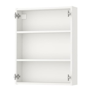 IKEA ENHET Wall cabinet with 2 shelves, 24x6x30 in White, Ikea Outlet | 6823KBVJA