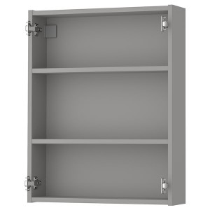 IKEA ENHET Wall cabinet with 2 shelves, 24x6x30 in Gray, Ikea Outlet | 6108KRTCF