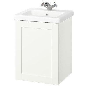 IKEA ENHET / TVÄLLEN Bathroom vanity w door/sink/faucet, 19 5/8x19 1/8x26 in White / White Frame, Ikea Outlet | 8097BUZTN