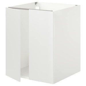 IKEA ENHET base cabinet for sink w doors, 24x24 3/4x30 in White, Ikea Outlet | 4970QSLNP