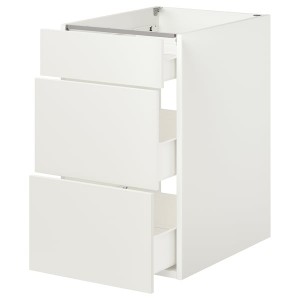 IKEA ENHET base cabinet with 3 drawers, 18x24 3/4x30 in White, Ikea Outlet | 1368VXQYR