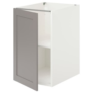 IKEA ENHET bc w shlf/door, 18x24 3/4x30 in White / Gray Frame, Ikea Outlet | 6012AJKLI