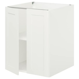 IKEA ENHET bc w shlf/doors, 24x24 3/4x30 in White / White Frame, Ikea Outlet | 3982SGMOI