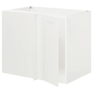 IKEA ENHET corner base cabinet with shelf/door White / White Frame, Ikea Outlet | 7356AYZEH