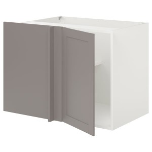 IKEA ENHET corner base cabinet with shelf/door White / Gray Frame, Ikea Outlet | 5630HNYLO