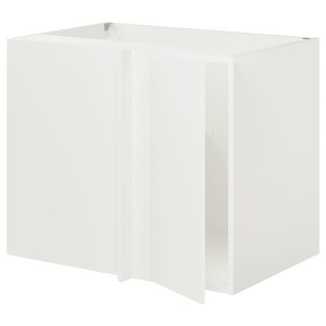 IKEA ENHET corner base cabinet with shelf/door White, Ikea Outlet | 7516QBSDC
