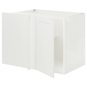 IKEA ENHET corner base cabinet with shelf/door White / White Frame, Ikea Outlet | 0759OWFMS