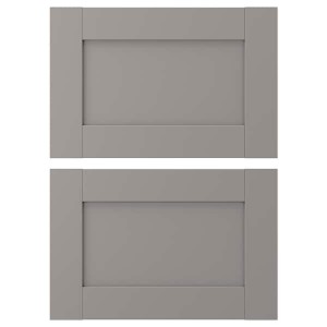 IKEA ENHET drawer front, 18x12 in, 2 pack Gray Frame, Ikea Outlet | 3247AGZLT