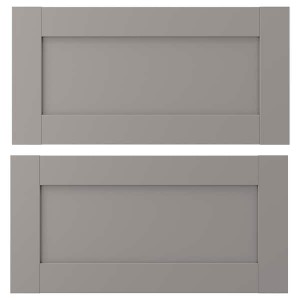 IKEA ENHET drawer front, 24x12 in, 2 pack Gray Frame, Ikea Outlet | 8790UOJRH
