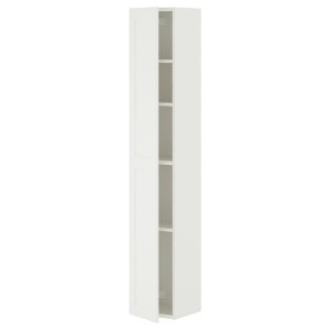 IKEA ENHET high cabinet/1 door, 12x12 3/4x72 in White / White Frame, Ikea Outlet | 4108KCASZ