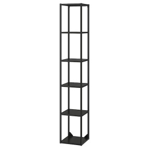 IKEA ENHET high fr w shelves, 12x12x72 in Anthracite, Ikea Outlet | 3524NBKYF