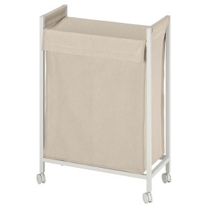 IKEA ENHET laundry bin with casters, 21 gallon White, Ikea Outlet | 7831LEIWM