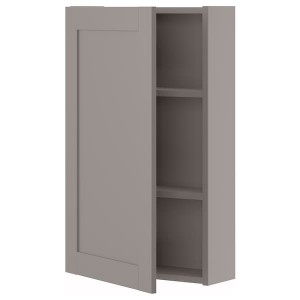 IKEA ENHET wall cabinet/1 door, 18x6 3/4x30 in Gray / Gray Frame, Ikea Outlet | 6583FXTOB