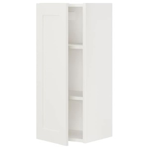 IKEA ENHET wall cb w 2 shlvs/door, 12x12 3/4x30 in White / White Frame, Ikea Outlet | 6057OEACX