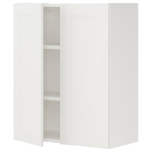 IKEA ENHET wall cb w 2 shlvs/doors, 24x12 3/4x30 in White / White Frame, Ikea Outlet | 8950JFQLX