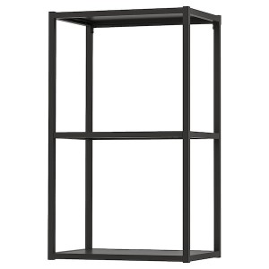 IKEA ENHET wall fr w shelves, 18x12x30 in Anthracite, Ikea Outlet | 4953HMQCS