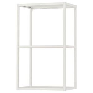 IKEA ENHET wall fr w shelves, 18x12x30 in White, Ikea Outlet | 0627TKAXZ