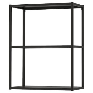 IKEA ENHET wall fr w shelves, 24x12x30 in Anthracite, Ikea Outlet | 1952XNRZQ