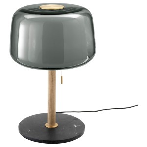 IKEA EVEDAL table lamp, marble/gray, Ikea Outlet | 9451JAZOU