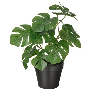 IKEA FEJKA artificial potted plant, indoor/outdoor, 4 ¾ in Monstera, Ikea Outlet | 3067UIOPH
