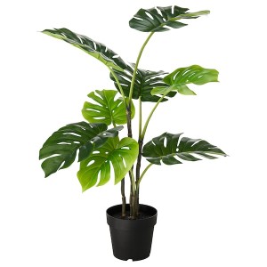 IKEA FEJKA artificial potted plant, indoor/outdoor, 7 ½ in Monstera, Ikea Outlet | 0715MZUPX