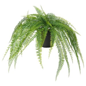 IKEA FEJKA artificial potted plant, indoor/outdoor, 4 ¾ in Hanging / Fern, Ikea Outlet | 7834VQKTU