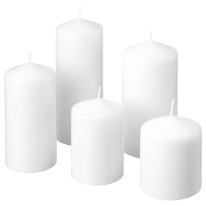 IKEA FENOMEN unscented block candle, white White, Ikea Outlet | 6709ZGNVQ